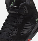 Air Jordan 5 Retro Halloween Grade School Lifestyle Shoe - Black/Picante Red/Glow N The Dark