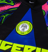 Nigerian Goalkeeper Long Sleeve Mens Jersey - Black/Transparent Pink/White