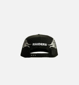 Las Vegas Raiders Flames 9Fifty Snapback Mens Hat - Black/Silver