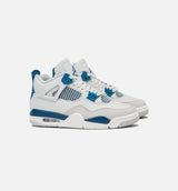 Air Jordan 4 Retro Industrial Blue Mens Lifestyle Shoe - Off White/ Industrial Blue/Neutral Grey