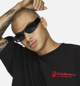 Chavarria Dark Rose Mens Short Sleeve Shirt - Black
