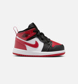 Air Jordan 1 Mid SE Infant Toddler Lifestyle Shoe - Black/Red