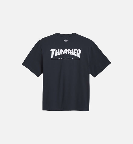 adidas KX4543 Thrasher X AFA Mens Short Sleeve Shirt - Navy/White