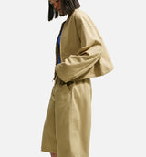 Sportswear Oversized Mid Rise Parachute Womens Shorts - Parachute Beige/Parachute Beige