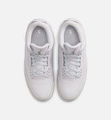 Air Jordan 3 Retro White And Silver Mens Lifestyle Shoe - White/Metallic Silver Free Shipping