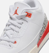 Air Jordan 3 Retro Georgia Peach Preschool Lifestyle Shoe - White/Cosmic Clay/Sail/Cement Grey