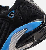 Air Jordan 14 Retro Black University Blue Mens Lifestyle Shoe - Black/White/University Blue/Metallic Silver