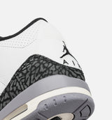 Air Jordan 3 Retro Cement Grey Grade School Lifestyle Shoe - Summit White/Fire Red/Cement Grey/Black