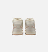Air Jordan 1 Mid Womens Lifestyle Shoe - Pale Ivory/Hemp/Sail/Light Orewood Brown