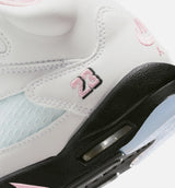 Air Jordan 5 Retro Medium Soft Pink Grade School Lifestyle Shoe - White/Medium Soft Pink/Black Free Shipping