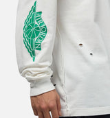 Rare Air Washed 85 Mens Long Sleeve - Sail/Brilliant Orange