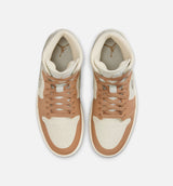 Air Jordan 1 Mid Womens Lifestyle Shoe - Pale Ivory/Hemp/Sail/Light Orewood Brown