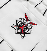 Brooklyn Fleece Striped Diamond Mens Short - Black/White