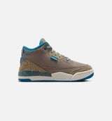 Air Jordan 3 Retro Olive Grey Preschool Lifestyle Shoe - Olive Grey/Green Abyss/Khaki/Sea Glass