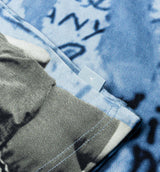 AJ 85 Graphic Mens Short Sleeve Shirt - Blue/Black