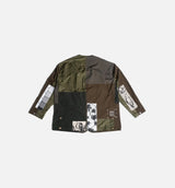 Patchwork Liner Mens Jacket - Moss