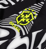 Brazil Hollywood Keeper Long Sleeve Mens Jersey - Black/Fluorescent Yellow/Fluorescent Yellow