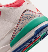 Air Jordan 3 Retro Play Your Way Preschool Lifestyle Shoe - Chalk/Track Red/True Blue/Kinetic Green Free Shipping