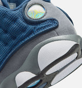 Air Jordan 13 Retro Navy And Flint Grey Preschool Lifestyle Shoe - Navy/University Blue/Flint Grey/White Free Shipping