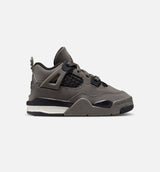 Air Jordan 4 Retro Cave Stone And Black Infant Toddler Lifestyle Shoe - Cave Stone/Black/Moon Particle