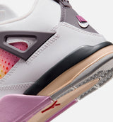 Air Jordan 4 Retro Comic Preschool Lifestyle Shoe - Off White/Fire Pink/Anthracite Free Shipping