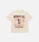 Spiritual Warfare Mens Short Sleeve Shirt - Bone