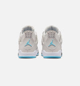 Air Jordan 4 Retro Blue Chill Preschool Lifestyle Shoe - Photon Dust/Blue Chill/Flat Pewter/White/Blue Tint