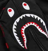 Bape x Adidas Shark Fleece Full Zip Mens Hoodie - Black