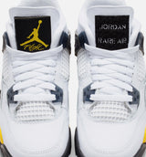 Air Jordan 4 Retro Rare Air Tour Yellow Grade School Lifestyle Shoe - White/Dark Blue Grey/Black/Tour Yellow Free Shipping