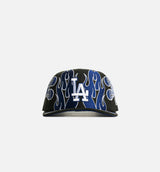 Los Angeles Dodgers Flames 9Fifty Snapback Mens Hat - Black/Royal