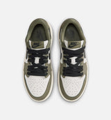 Air Jordan 1 Low OG Medium Olive And Summit White Preschool Lifestyle Shoe - Medium Olive/Black/Summit White/Sail