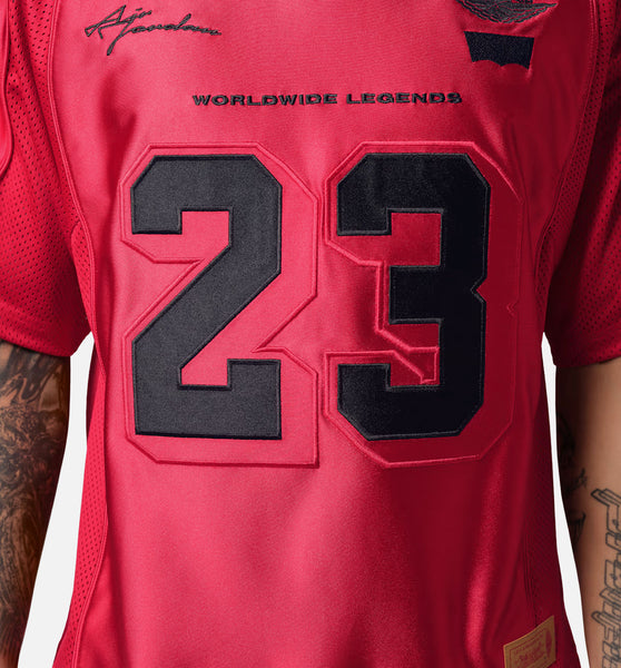 Jordan IM6732-657 Air Jordan x Levi's Mens Jersey - Red