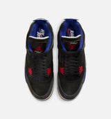 Air Jordan 4 Retro Rare Air Mens Lifestyle Shoe - Black/Fire Red/Deep Royal Blue