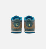 Air Jordan 3 Retro Olive Grey Preschool Lifestyle Shoe - Olive Grey/Green Abyss/Khaki/Sea Glass