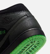 Air Jordan 1 Mid SE Hallowen Mens Lifestyle Shoe - Black/Sequoia/Scream Green/Black