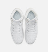 Air Jordan 1 Mid SE Mens Lifestyle Shoe - White/White/White/Field Silver