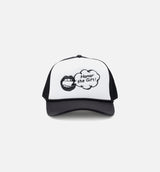 Speak Trucker Snapback Mens Hat - Black/White