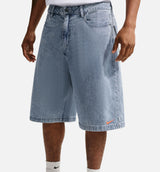 Sportswear Indigo Denim Mens Shorts - Blue Denim/Black/Safety Orange