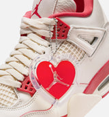 Air Jordan 4 Retro Valentines Day Womens Lifestyle Shoe - Pale Ivory/Sierra Red/Tough Red