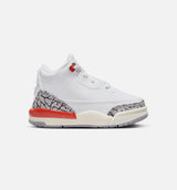 Air Jordan 3 Retro Georgia Peach Infant Toddler Lifestyle Shoe - White/Cosmic Clay/Sail/Cement Grey