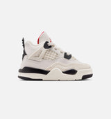 Air Jordan 4 Retro Flight Club Infant Toddler Lifestyle Shoe - Sail/Black/University Red Free Shipping