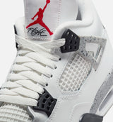 Air Jordan 4 Retro White Cement Mens Lifestyle Shoe - Summit White/Fire Red/Cement Grey/Black Limit One Per Customer