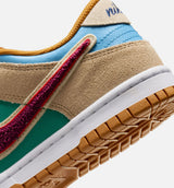 Dunk Low Grade School Lifestyle Shoe - Midnight Navy/Green Noise/Linen/Speed Red