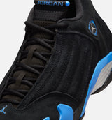 Air Jordan 14 Retro Black University Blue Mens Lifestyle Shoe - Black/White/University Blue/Metallic Silver