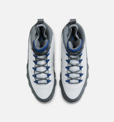 Air Jordan 9 Retro Flint Grey and French Blue Mens Lifestyle Shoe - White/French Blue/Flint Grey