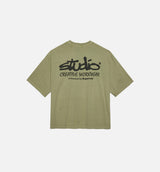 Studio CWW Logo Mens Short Sleeve Shirt - Green