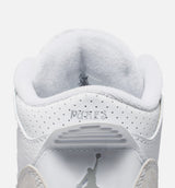 Air Jordan 3 Retro White and Silver Preschool Lifestyle Shoe - White/Metallic Silver Free Shipping
