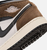 Air Jordan 1 Mid Grade School Lifestyle Shoe - Black/Phantom/Palomino/University Red