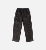 Broken Fitted Mens Pants - Black