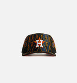 Houston Astros Flames 9Fifty Snapback Mens Hat - Black/Orange